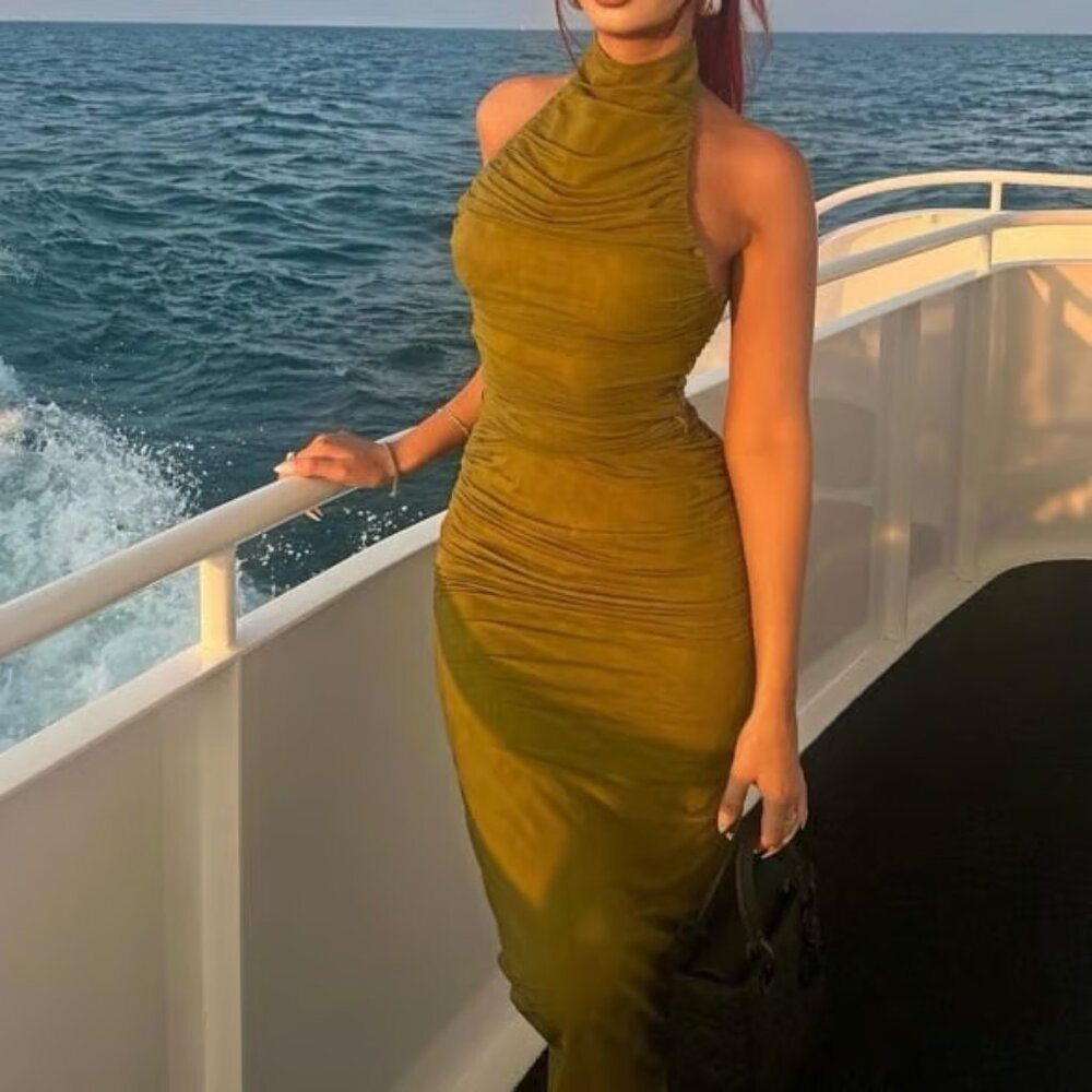 Zara Two Piece Halter Top and Skirt Set